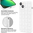 thumbnail image 4 of case for iPhone 13 Case Cover Cute 3D Plaid for Women Girls [Camera Lens Protector] Soft TPU Shockproof Protective Phone Case for iPhone 13 White, 4 of 12