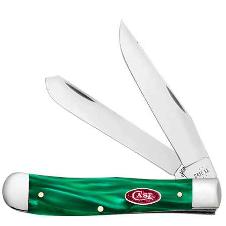 Case XX Knives Trapper Green Pearl Kirinite Stainless Pocket Knife