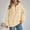 Beige#01, variant on Yteetum Women's Oversized Hoodies Quarter Zip Up Lapel Drawstring Pullover Hooded Sweatshirts Top Womens Casual Solid Loose Fits Half Zip Long Sleeve Cozy Hooded Fall Sweatshirts Fall Winter Clothes
