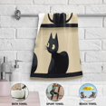 thumbnail image 6 of Black Cats Cartoon Pattern Hand Towel Absorbent Bath Towels for Bathroom Sports Gym(28.3" X 14.4") Set of 2, 6 of 8