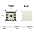thumbnail image 6 of Halloween Decor Pillow Covers 18x18 Set of 2 Black Cute Ghost Throw Pillow Covers Halloween Decoration Pillow Covers for Halloween Home Decorative Cushion Case for Couch Sofa., 6 of 6