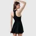 thumbnail image 5 of Women's Sleeveless Woven Tennis Dress with Fitted Bodice and Flared Skirt Hem - Large, Black, 5 of 7