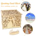 thumbnail image 3 of Caja de tarjeta de regalo creativa de madera suministros de boda Ehuebsd hueco recepción de la boda decoraciones para fiesta 1 Uds., 3 of 8