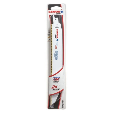 

Lenox 21090966GR Gold Power Arc Curved Demolition Recip Blade 6 TPI 9