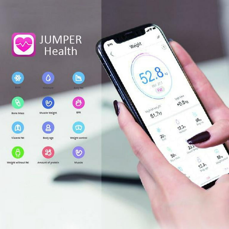 Scale for Body Weight and Fat, Rykyart Touch Screen & App Dual