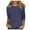 Dark Blue, variant on Women's Casual Solid Color 3/4 Sleeve Crew Neck T-Shirt - Comfortable Everyday Relaxed Fit Top