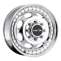 17x6.5 Vision 181 Hauler Dually Front Chrome Wheel 8x200 (121.35mm)