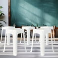 thumbnail image 6 of Zopnny Pack of 12 Commercial Furniture Stacking Stools, Plastic Portable Nesting Office and Classroom Stools, 18.5inch Height Bar Stools Decoration Stools Chairs, White, 6 of 7