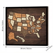 Wooden USA map with 50 states, Personalized Travel, Family Road Trip Tracker, Gift for Travelers, Our Travels Map, Travel Tracker, Travel Home Decor