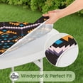 thumbnail image 5 of Round Fitted Tablecloth with Bohemian Floral Pattern, 44 Inch Elastic Hem Fits 38-42 Inch Tables, 5 of 7