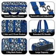 thumbnail image 3 of Teacher Tote Bag,Dark Blue Princess Castle Pattern Teacher Utility Tote Bag,Large Work Tote Bags for Women with Multiple Pockets,Top Zipper Closure,13.8x10.6x6.7 Inch, 3 of 5