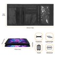 thumbnail image 6 of FUIALDOLG Purple Butterfly Galaxy Pattern Trifold Card Wallet, Polyester Small Purse for Sports, Compact Lightweight Children's Wallet, 6 of 6