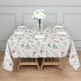 thumbnail image 3 of Pioneer Flower Floral Print Pattern Square Tablecloth, Waterproof Wipeable Spillproof Washable Table Cover for Home Kitchen Party Decor, 42"x42", 3 of 6