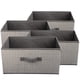 thumbnail image 1 of Juego de 4 Cubos de Almacenamiento de Tela Plegables, Cajas Organizadoras Lavable para Armarios, Estantes, Ropa, Juguetes, Guardería, 15.7" x 11" x 7.9, 1 of 8