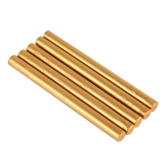 Eastbuy Cachet Cire - bâtons de Cire de Cachet de Cachet de 5pcs, pour sceller des Cartes d'invitation de Mariage d'anniversaire Vintage (Or)