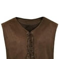 thumbnail image 4 of Bzhegqhd Men Solid Color Vintage Casual Fashion Frenum Waistcoat, 4 of 4