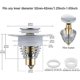 thumbnail image 3 of Sink Cover Stainless Steel Universal Odor-Resistant Sink Drain with Silicone Seal and Shower Cap with Anti-Clogging Filter (32 42mm), 3 of 5