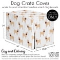 thumbnail image 5 of Sweet Jojo Designs Frenchie Cartoon Puppy Boy, Girl, Unisex/Gender Neutral Dog Crate Kennel Cover 36in., 5 of 6