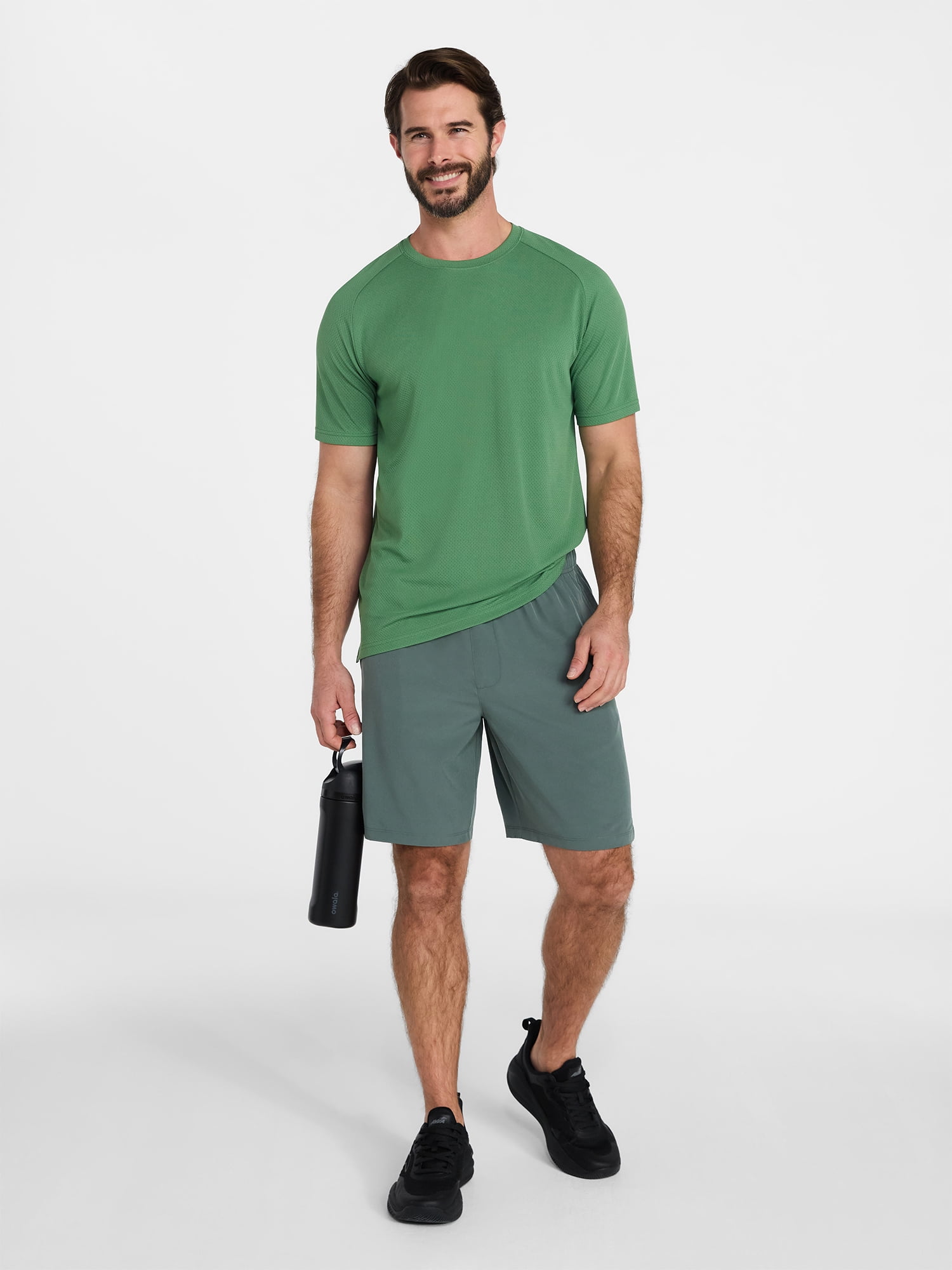 Athletic Works Men's and Big Men's DriWorks Mesh Tee with Short Sleeves, Sizes XS-5XL