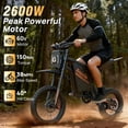 thumbnail image 5 of Peak 2600W 38Mph,60V 23AH Electric Dirt Bike,50-100 Mi,14"Tire,E-Dirt Bike for Adults,7 Speed Disc Brakes,cTUVus Certified, 5 of 9