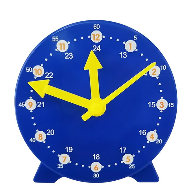 CM Wealth Learning Clock for Kids, Student Learning Clocks Teaching Time 12/24 Hours Geared Clock 4+Years