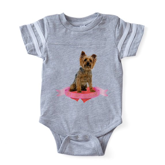 CafePress - Silky Terrier Valentine - Cute Infant Baby Football Bodysuit