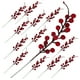 thumbnail image 3 of 12 piezas de tallos de bayas rojos artificiales ramas de bayas falsas coronas de navegación decoración de arreglos florales, 3 of 5