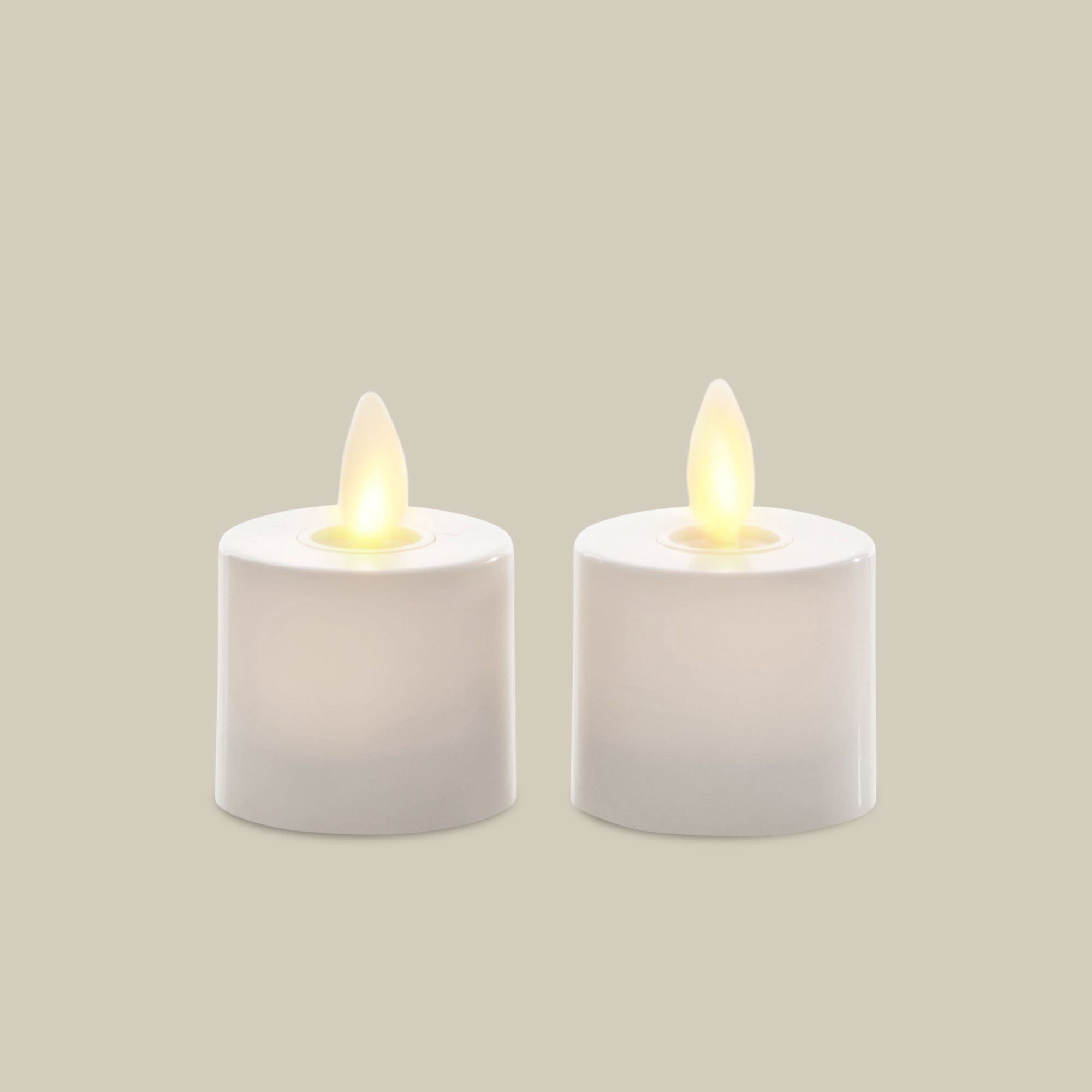 Luminara RealFlame Effect Tealight LED Flameless Candle, Flat Edge