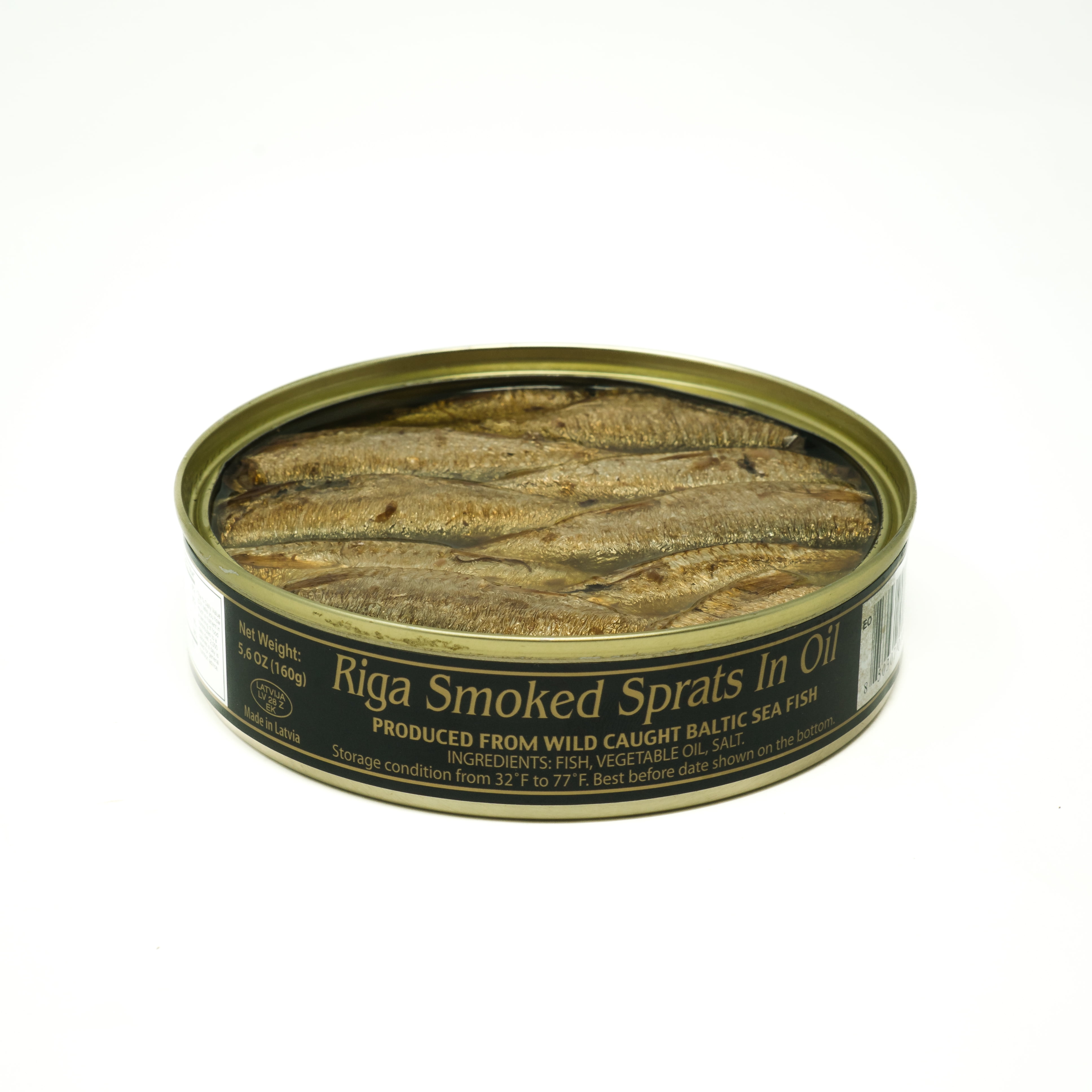 Grilled Catch Brisling Sardines Smoked in Oil, Riga Sprats 5.6 oz (Pack of 12)