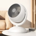 thumbnail image 2 of Ventilador de mesa 4 modos de velocidad Base estable Ventilador de escritorio pequeño con circulación de aire recargable ultra silencioso para oficina familiar Enchufe escolar (sin oscilación), 2 of 13
