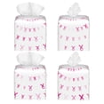 thumbnail image 2 of Lsque Breast Cancer Awareness (4) Printed Tissue Box Cover Holder, Facial Paper Organizer Dispenser,Square with Bottom Belt, PVC Leather Decorative Organizer, 2 of 8
