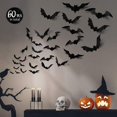 thumbnail image 4 of 60pcs Halloween Party Supplies Pvc 3d Decoration Realistic Horror Bat Wall Decal Wall Sticker, Diy Halloween Decoration Home Interior Window Decoratio, 4 of 5