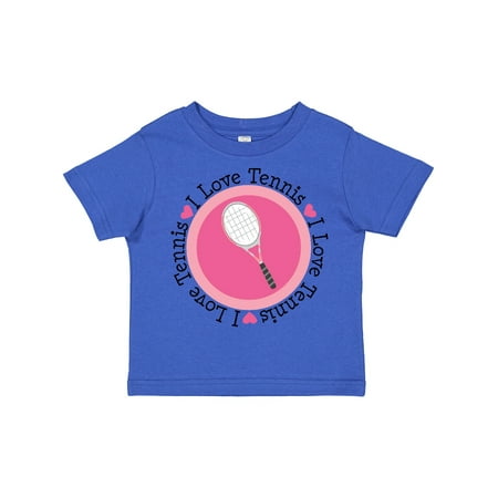 

Inktastic I Love Tennis Pink Gift Toddler Toddler Girl T-Shirt