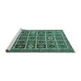 thumbnail image 2 of Ahgly Company Machine Washable Indoor Rectangle Persian Turquoise Blue Traditional Area Rugs, 8' x 10', 2 of 4