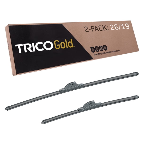 Escobillas para limpiaparabrisas Trico Gold, 26 cm y 19 cm, para vehículos