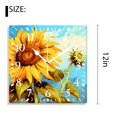 thumbnail image 2 of 12 Inch Wall Clock Battery Operated Silent Clock Decorative for Office, Kitchen, Outdoor, Living Room，Sunflower Style Imitation Graceful Design, 2 of 4