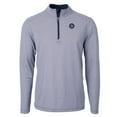 thumbnail image 2 of Men's Cutter & Buck Navy Seattle Mariners Virtue Eco Pique Micro Stripe Quarter-Zip Jacket, 2 of 3