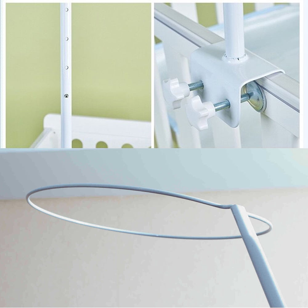 Crib Canopy Holder Mosquito Net Stand Holder Set Metal Adjustable Clip-On Stand Bracket for Rack Mosquito Net Accessories