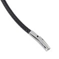 thumbnail image 3 of MYG 3mm Black Braided Pu Leather String Rope Necklace Stainless Steel Clasp Rope, 3 of 10