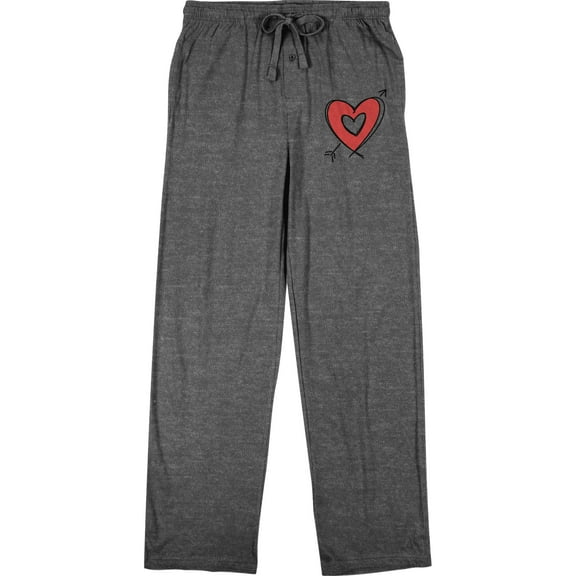 Valentine's Day Cupid Heart Men's Graphite Heather Sleep Pants