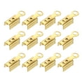 thumbnail image 1 of 400 Pcs Fold Over Cord Ends, 10.2x2.5mm Ribbon Crimp Ends Cap, Clasp Tips for Leather Craft Making Diy (Light Gold), 1 of 6