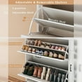 thumbnail image 4 of Fairy Shoe Cabinet with 2 Flip Drawers, Shoe Storage Cabinet with Drawer for Entryway, Hallway, Shoe Organizer Cabinet, White, 4 of 7