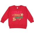 thumbnail image 2 of Inktastic Christmas Official Cookie Taster with Bell and Star Cookie Toddler Sweatshirt, 2 of 4