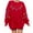 Red, variant on Fiaer Christmas Women Sweatshirts Trendy Lights Decor Relaxed Fit Pullover Fall Crew Neck Long Sleeve Plus Size Tops Red XL