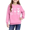 thumbnail image 6 of Posijego Girls Valentine's Day Hooded Tops Loose Lightweight Hoodie Pullover Sweatshirt Long Sleeve Oversized, 6 of 8
