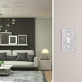 thumbnail image 4 of Wall Plate Light Switch Cover, Standard Size 4.50" x 2.76", Dengduoduo Silver Rhinestones Bling Decorative Wall Plate Light Switch Outlet Cover for Bedroom Accessories Home Decor (Single Gang Toggle), 4 of 7