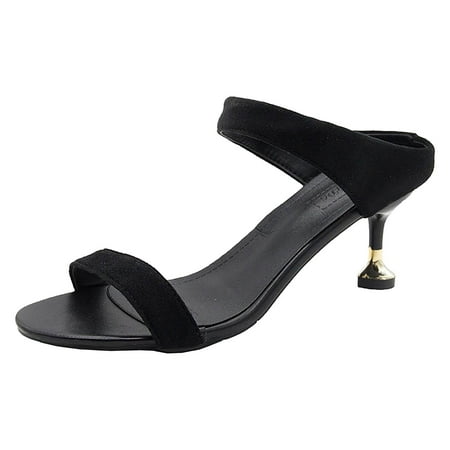 

Jsezml Sandals for Women Sexy Stiletto High Heels Elegant Dressy Sandals Open Toe Slide Sandals Slip On Mules Party Shoes