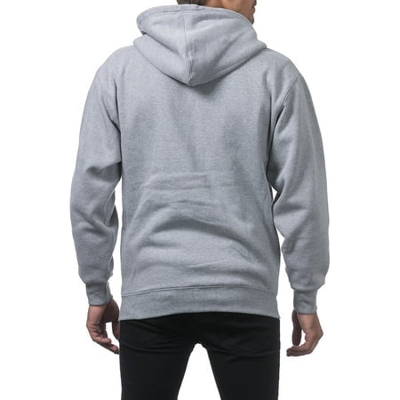 Pro Club Men's Heavyweight Full Zip Fleece Hoodie Heather Gray X-Large