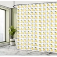 thumbnail image 4 of Ambesonne Lemons Shower Curtain, Color Book Inspired Motif, 69"Wx75"L, Mustard Peacock Green, 4 of 4