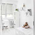 thumbnail image 4 of Cordless  Free-Stop Light Filtering Zebra Roller Blinds for Bedroom/Living Room/Office,58"W x 72"H Sand, 4 of 6